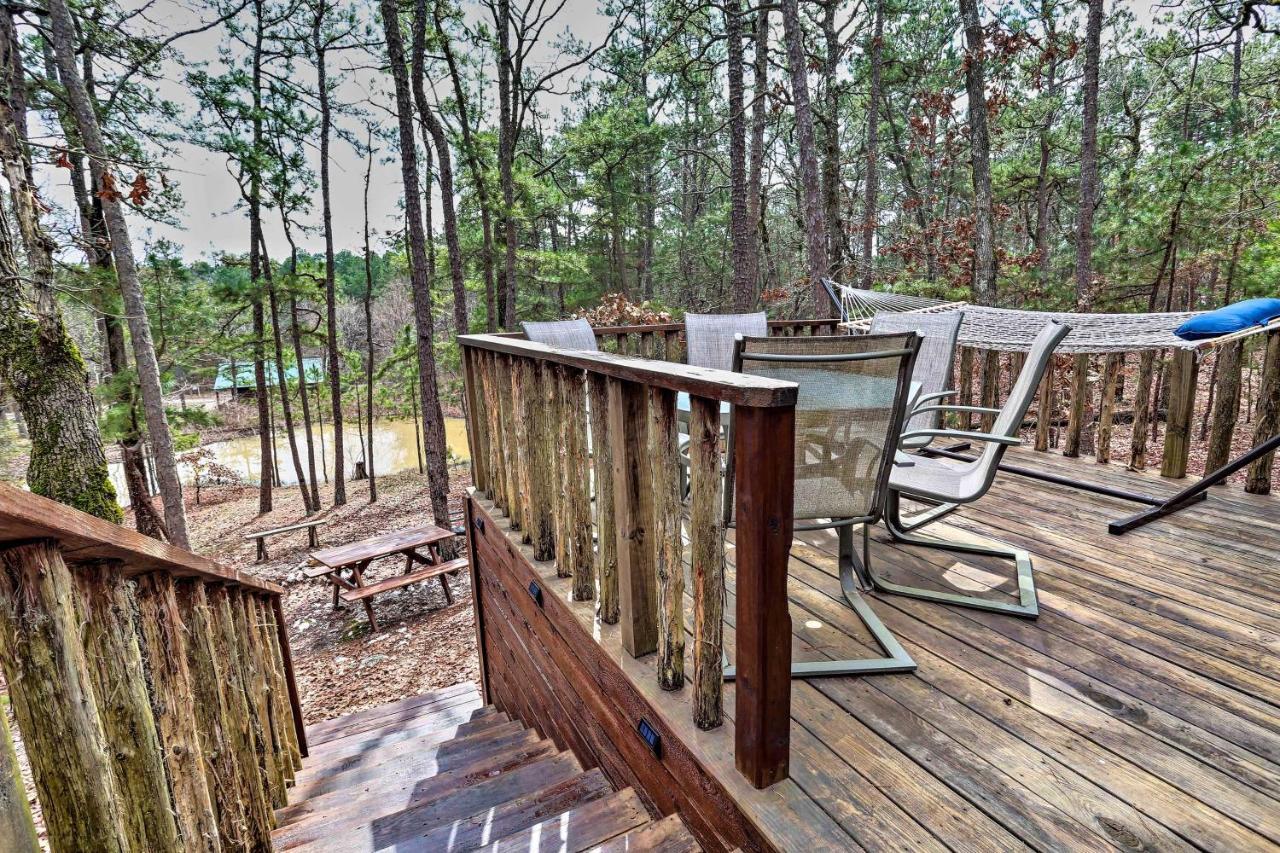 Broken Bow Log Cabin With Fire Pit, Pond, And Deck! Bagian luar foto